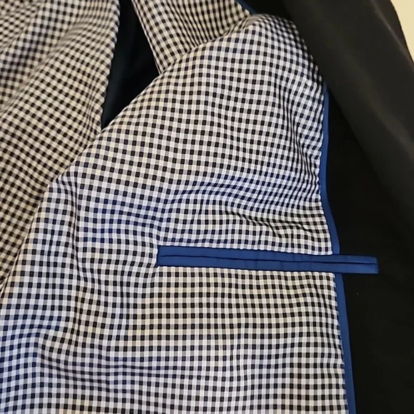 Talbots Navy Short Trench Coat Size M - Picture 7 of 10